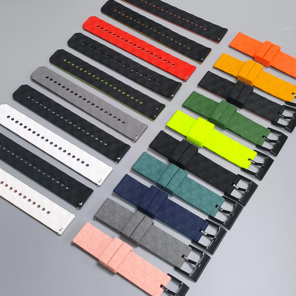 20mm 22mm Silicone Universal Band For Garmin/HUAWEI/Samsung/Amazfit/Xiaomi/Redmi Watch Strap For Men and Women Watchband Correa