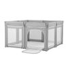 Baby Playpen, 2000 x 1780mm Extra Large Toddlers Playpen, Foldable Baby Fence Play Yard with Zippered Door & Soft Breathable Mesh, Indoor Outdoor