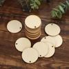 Natural Slice Laser Cut Round Shape Hanging Pendant Wood DIY Craft Wooden Ornament Wood Piece