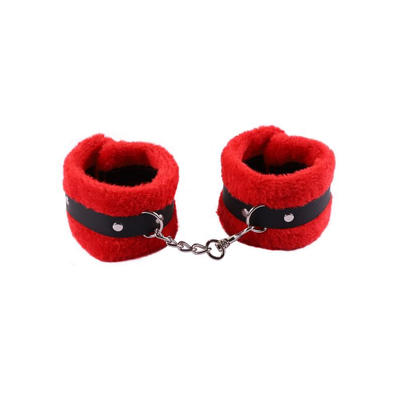 Adjustable Plush Handcuffs - Fetish Hand Shackles BDSM Binding Toys SM Restraints Exotic Bondage Cuffs Adult Game for Women