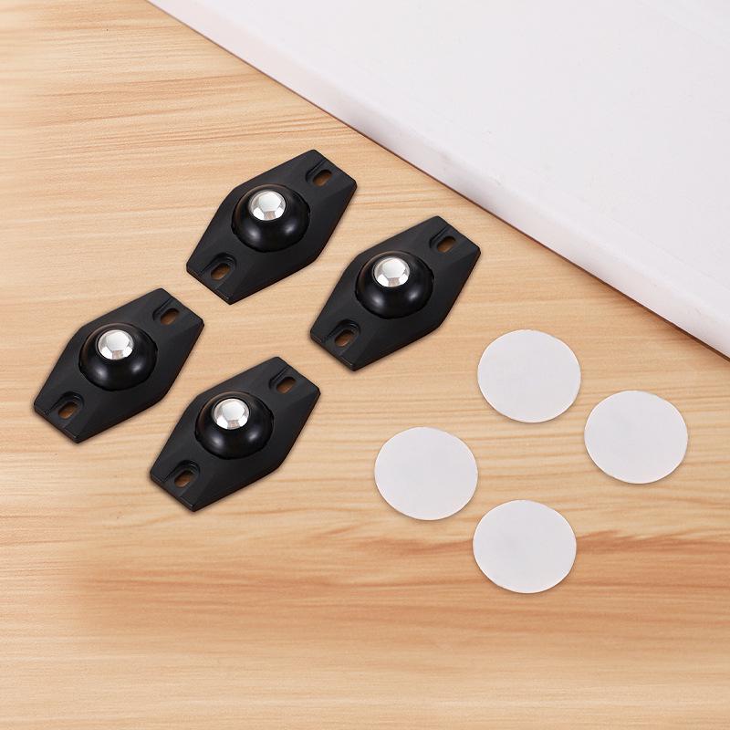 Adhesive Roller Wheels for Trash Can, No-Drill, 4-Pack Universal Base Accessory
