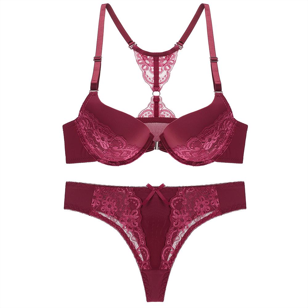 Artdewred Sexy Push Up Bra and Panties Set Front Closure Seamless Underwear Sets For Woman Beauty
