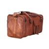 Handmade Real Goat Leather Brown Classic Gym Sports Travel Weekend Premium Bag