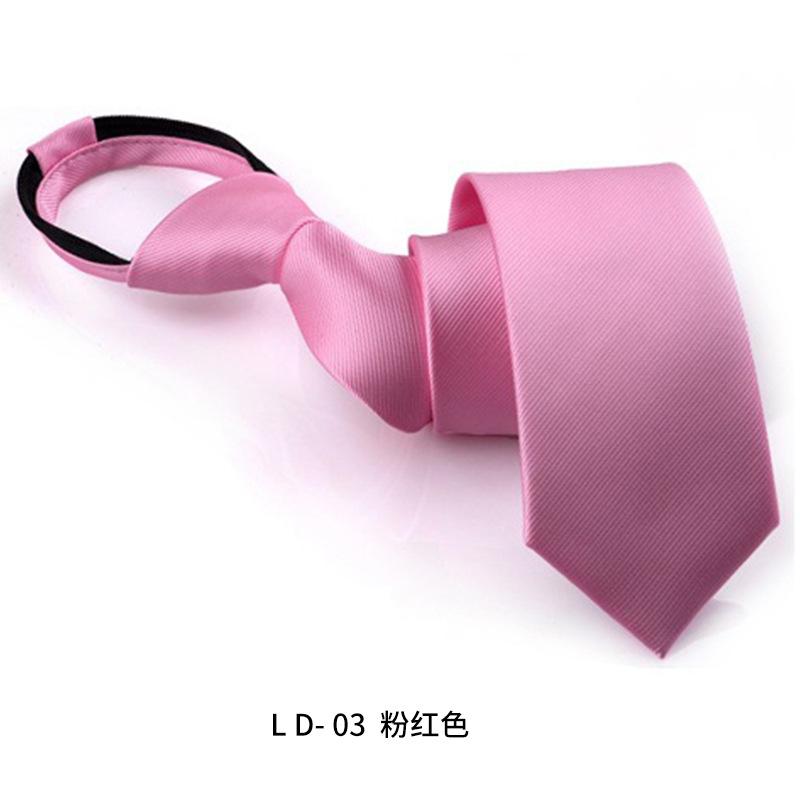 Wind Dress Jacquard Polyester Zipper Tie Men'S Business Occupation Easy To Pull Lazy Tie