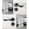 1 Set Ntique Mute Handle Room Door Knob Lock Anti-theft Security Furniture Hardware
