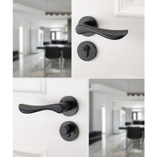 1 Set Ntique Mute Handle Room Door Knob Lock Anti-theft Security Furniture Hardware