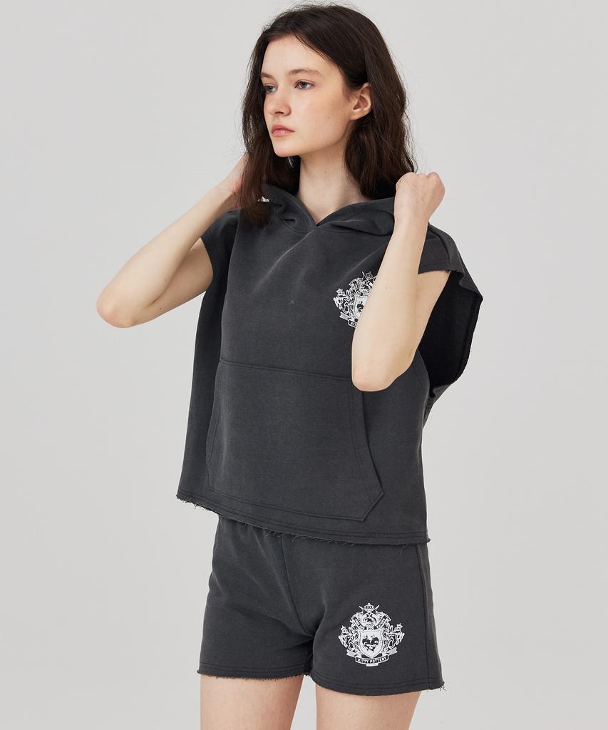 KITTY POTTERY Pigment Sweat Shorts Cool Grey