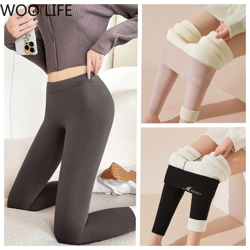 Женские термолеггинсы с высокой талией, на велюровой подкладке, с подогревом, для контроля живота, зимние теплые эластичные флисовые брюки