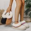 Новые зимние ботинки на толстой подошве и женская обувь с увеличенной высотой и утолщенные шлепанцы на одной ноге