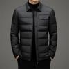 Simple and Light Goose Down Jacket Autumn New Men's Shirt Collar Down Jacket Cold-proof and Warm Down Jacket for Men