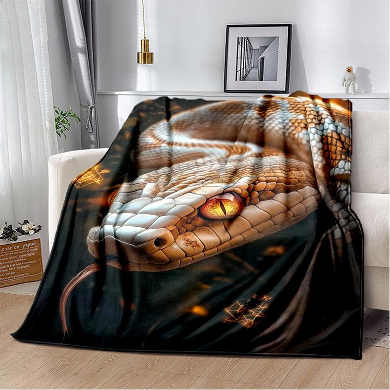 Gothic Snake Serpent Python Viper Blankets Soft Throw Blanket for Home Bedroom Bed Sofa Picnic Travel Office Cover Kids gift