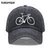 Soft Top Washed Cotton Women's Baseball Cap For Men's Fashion Bicycle Embroidery Dad Hat Sport Golf Caps Hats