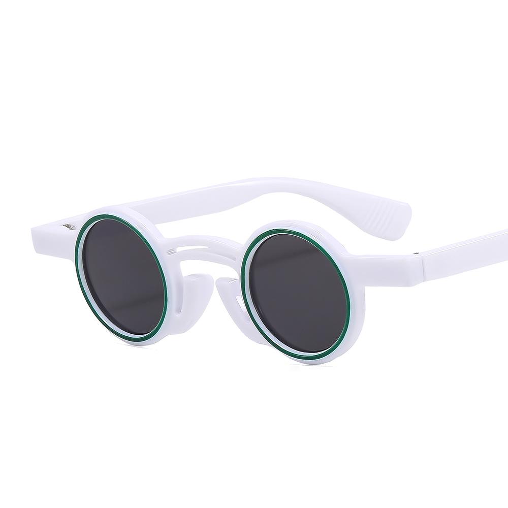 Newest 2024 Trend Punk Round Sun Glasses Small Frame Custom Sunglasses