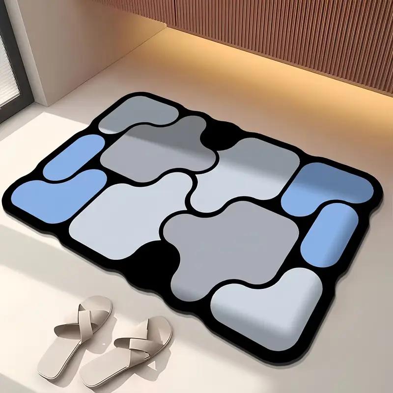 Special-shaped Bathroom Diatom Mud Floor Mat Household Absorbent Mat Bathtub Side Anti-slip Mat Toilet Door Mat Entrance Mat