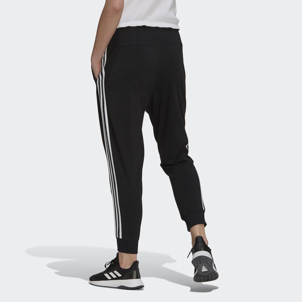 adidas Укороченные джоггеры в стиле ретро с тремя полосками и логотипом Женские брюки черного цвета GR9604