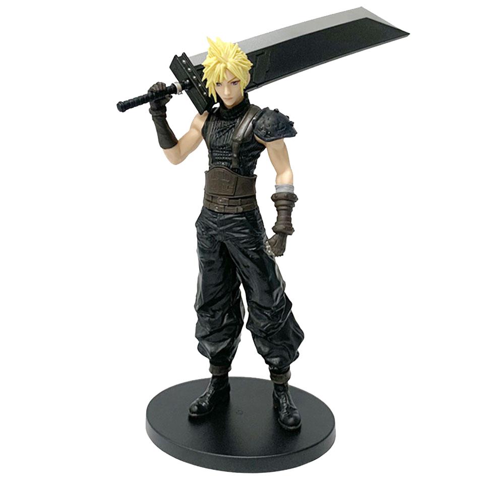 Best Anime Peripherals: Cloud Strife Standing Pose PVC Action Figure - Collectible Model Toy, Perfect Gift for Boys
