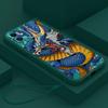 N81 Dragon design art с ремешком Силиконовые чехлы для телефонов с прямым краем для iPhone 15 Pro Max Samsung A54 A14 S23 S24 Ultra S20 FE Противоударный чехол