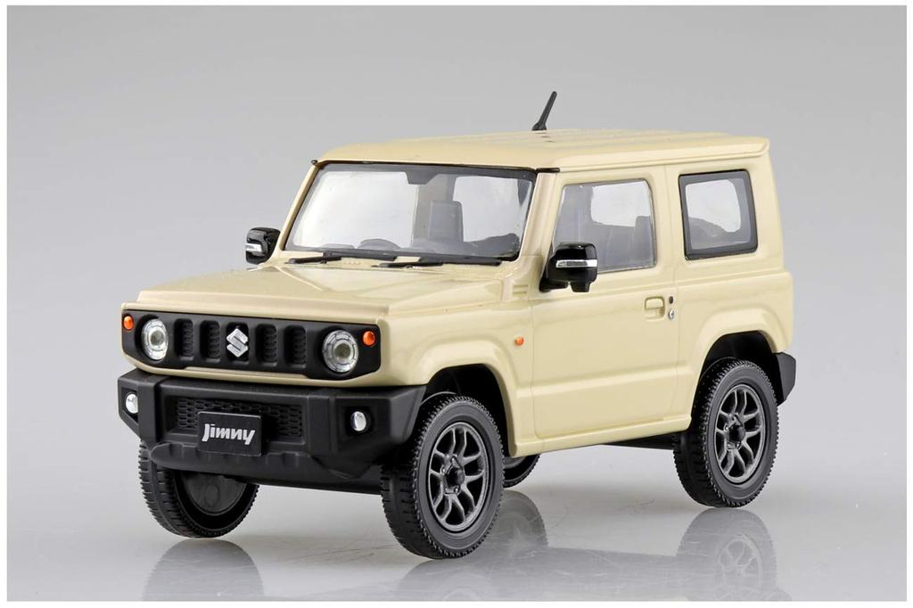 AOSHIMA The Snap Kit Series Suzuki Jimny Chiffon Ivory Metallic Plastic Model 1/32 Color-coded 08-D