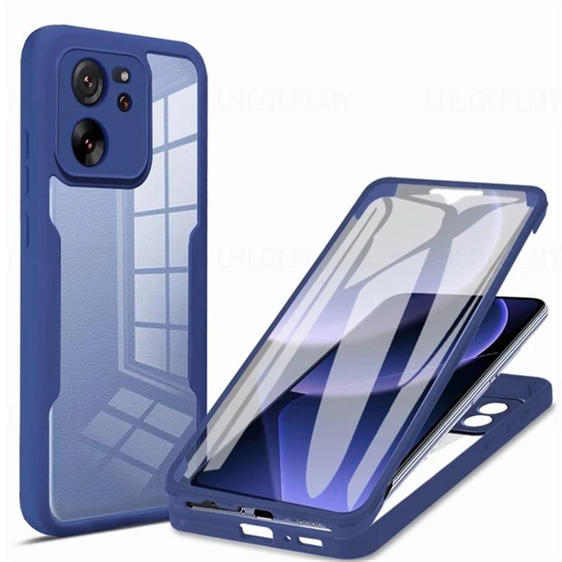 Противоударный прозрачный двойной чехол для Xiaomi Redmi Note 13 12 Pro Plus 13S 12S 13C 12C 11A Poco X5 Pro 5G 4G Мягкий силиконовый защитный чехол для всего тела