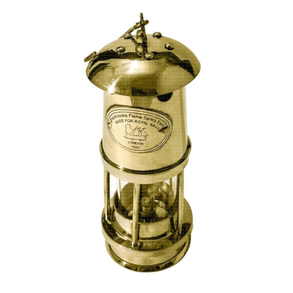 6-дюймовая рабочая морская шахтерская лампа из цельной латуни, масляный фонарь для корабля, морской подарок на Хэллоуин, День благодарения, Рождество и годовщину