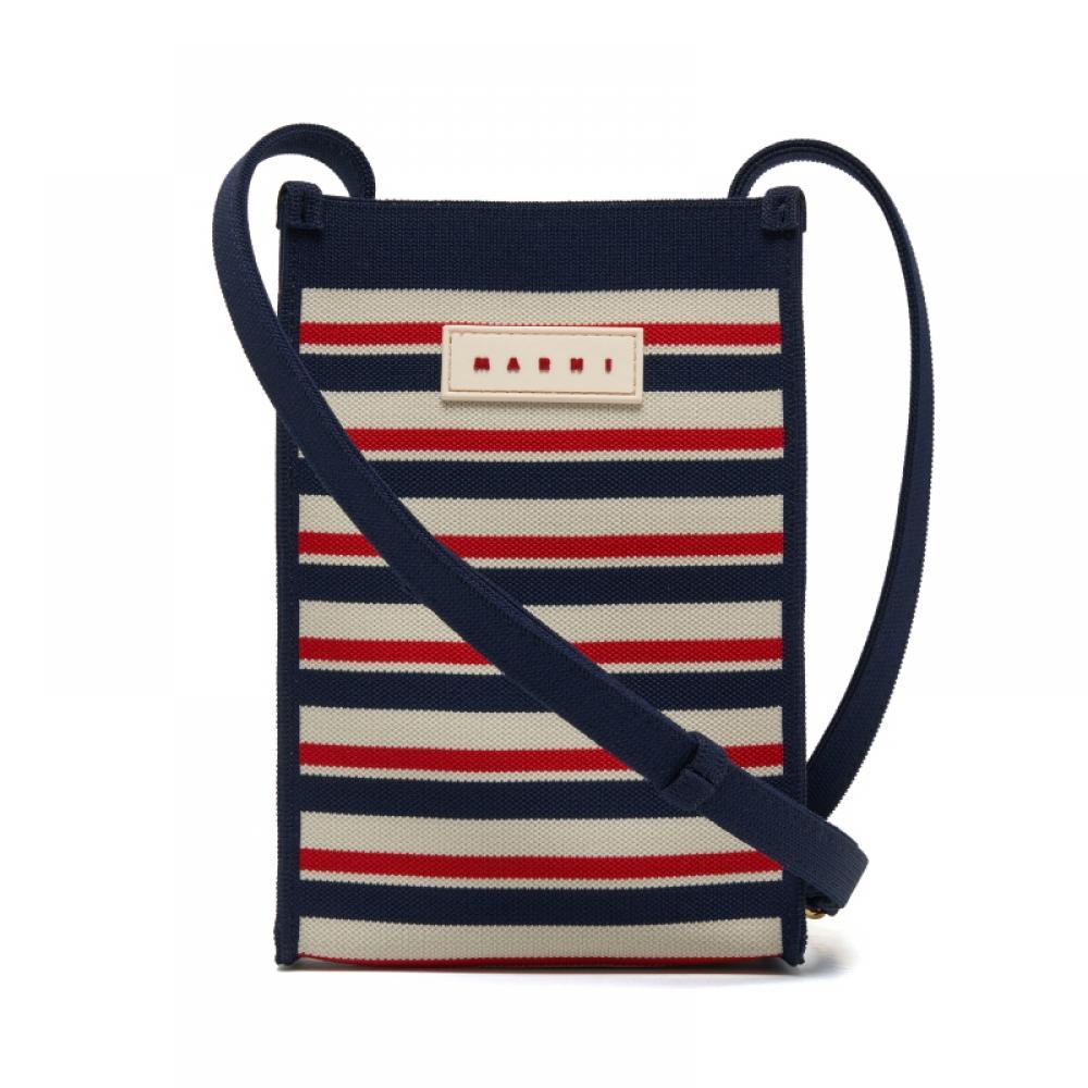 Marni Sbmp0152a1 P6485 Zo728 Полосатая мини-сумка кроссбоди