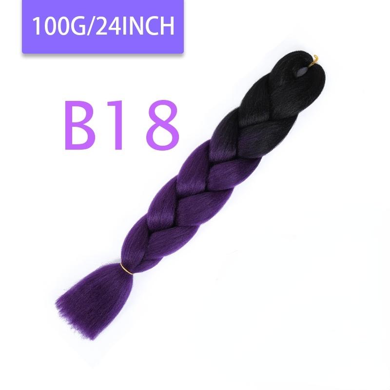 MISQUEEN Yaki Soft Hair Ombre Crochet Braiding Hair Extension For Braid 24 Inch Pink Synthetic Crochet Hair Jumbo Braid Hair