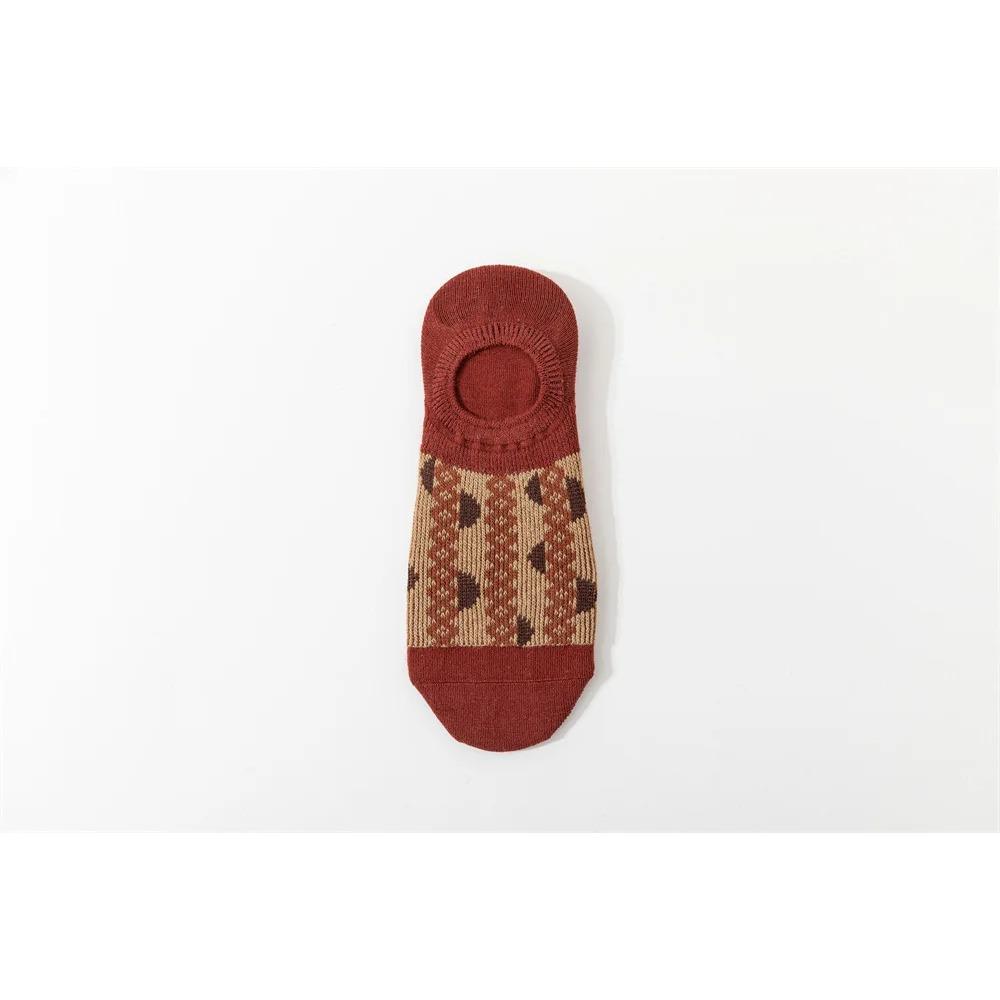 Женские невидимые носки-следки, противоскользящие силиконовые вставки, хлопковые носки до щиколотки для спорта, повседневной носки, на все сезоны, носки-лодочки