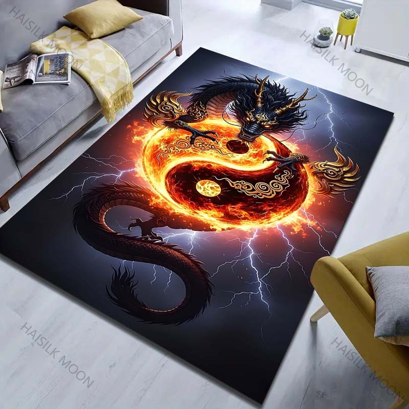Multi-Size Eastern Dragon Pattern Carpet for Living Room Bedroom Sofa Home Decor Non-slip Floor Mat Large Size Luxury Gift