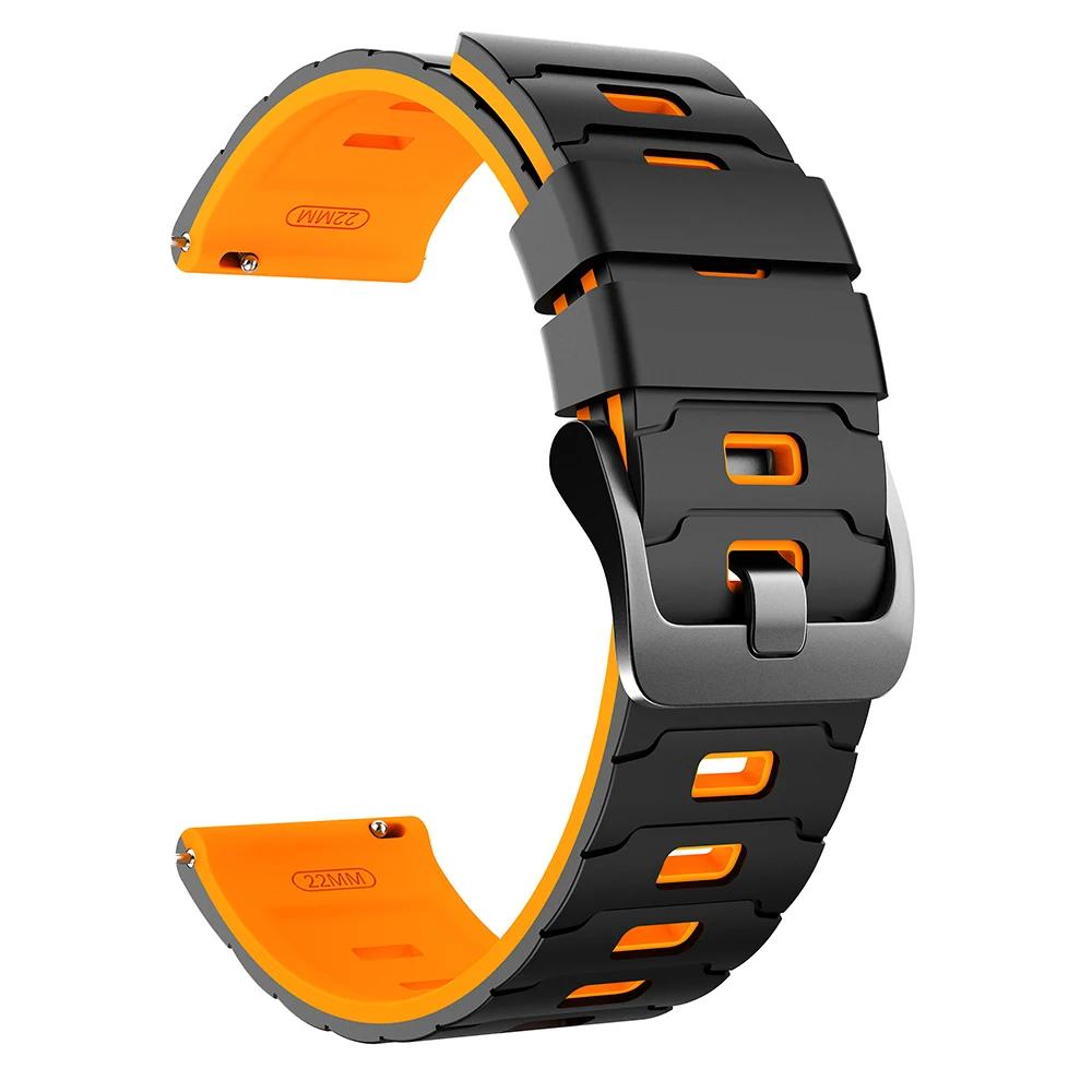 22-миллиметровый силиконовый ремешок для Huami AMAZFIT BIP 6 5/GTR 2 2e 3pro 4 47 мм Спортивный браслет для AMAZFIT BALANCE 2 Замена ремешка для часов