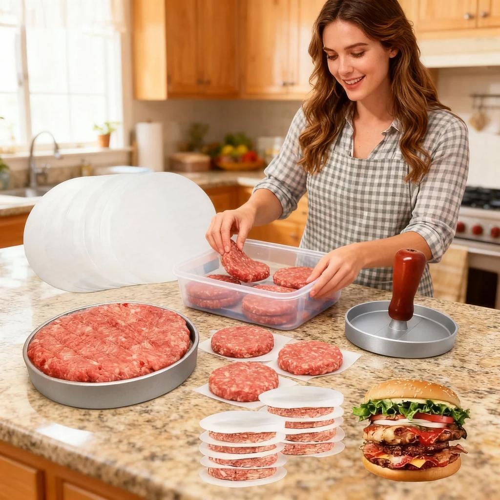 Пресс для гамбургеров, пресс для мяса, лоток, круглая форма для мясных котлет, кухонный пресс для бургеров