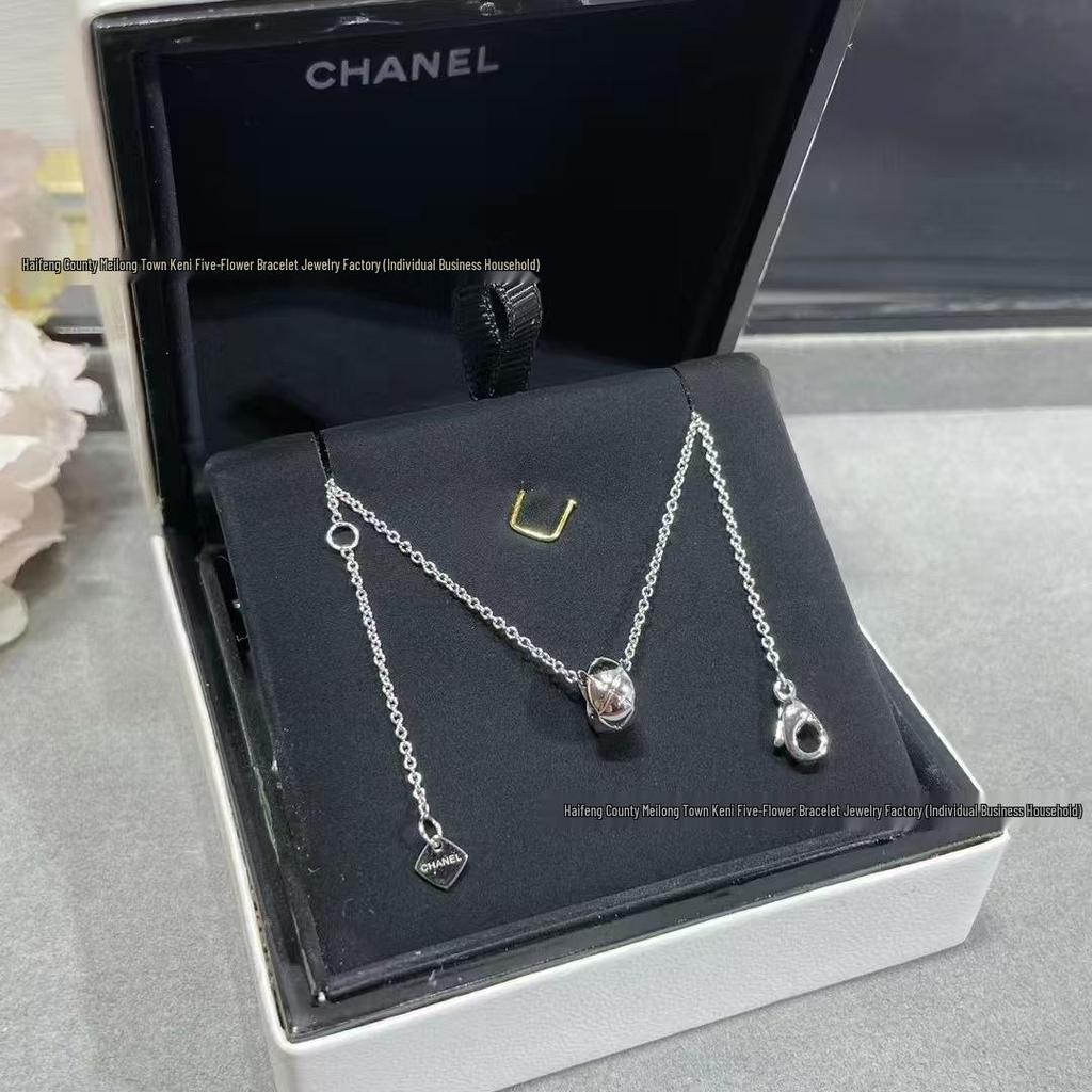 18k Gold Ice Moon & Bean Pendant Necklace Set with Diamond Pattern Choker