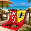 Пляжное полотенце Racing Club De Lens Crest, Быстросохнущее, Легко в уходе, Подходит как для фитнеса, так и для пляжного отдыха, Спортивный незаменимый аксессуар
