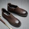 Soft-soled Retro Chelsea Boots Cowhide Martin Boots Men's Medium Help British Versatile Leather Tooling Boots Men's Short Boots