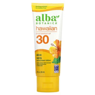 Гавайский солнцезащитный лосьон, SPF 30, Алоэ Вера, 89 мл (3 жидких унции)