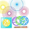 5/12/22PCS Plastic Spirograph Special Shaped Stationery Drawing Ruler Geometric Ruler  School Office