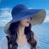 Summer Wide Brim Breathable Bucket Hat Beach Cap Sun Hat Women Girls Outdoor Sunscreen Bucket Hat Foldable Cap