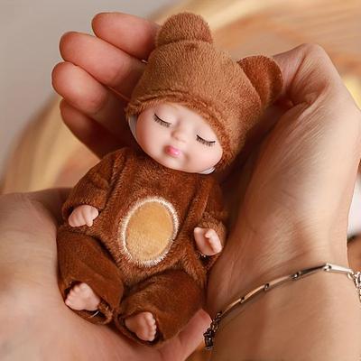 1 шт. Миниатюрная кукла-животное Reborn, реалистичная кукла, милая кукла-животное, медведь, жираф, маленький тигр, спящая кукла-игрушка в виде кролика,