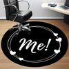1PC Me Heart Office Round Area Rug,  Mat Suitable ForOffice, Under Office Chairs Bedroom Living Room Home Decor, Room Deco