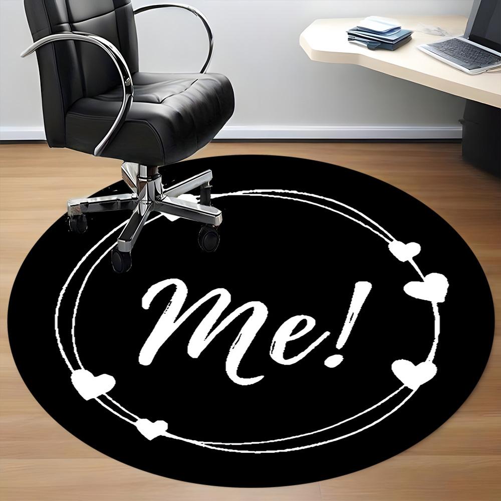 1PC Me Heart Office Round Area Rug,  Mat Suitable ForOffice, Under Office Chairs Bedroom Living Room Home Decor, Room Deco