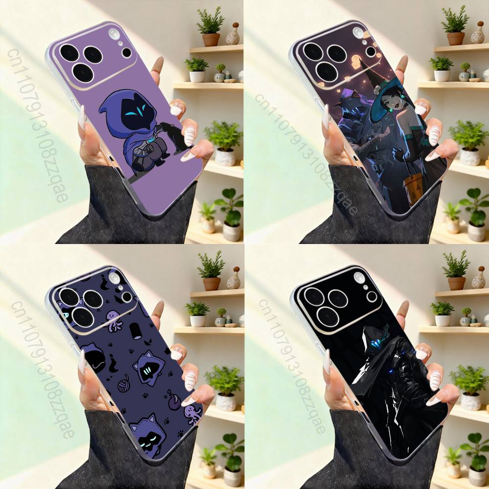 V-ValorantS O-Omen Для iPhone 11,12,13,14,15,16,17,Pro,Max,Plus,Mini,SE4,E Чехол для телефона с Magsafe Беспроводной