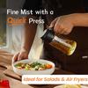TrendPlain 16 унц/470 мл Спрей для кулинарного масла - 2-в-1 Бутылка-спрей и дозатор для масла, Кухонный гаджет для аэрофритюрниц, салатов и барбекю, Черный и белый