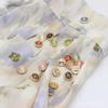 10PCS Gemstone Shank Buttons 11mm Round Metal Glossy Gem Buttons Woman Skirt Coat Buttons Multiple Colors