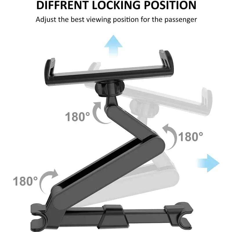 Универсальный автомобильный держатель для подголовника на заднее сиденье автомобиля, автомобильный кронштейн для iPad Air 4-11 дюймов, вращающийся на 360 градусов, мини-планшетный ПК, автомобильная подставка для телефона