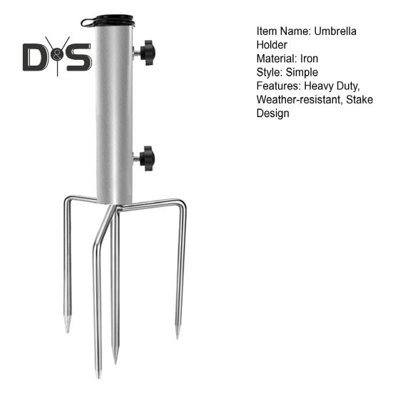 Держатель для зонта на патио, прочный, устойчивый к погодным условиям, для пляжа, песка, двора, лужайки, подставка для зонта, основание, наземный шип, аксессуары для зонта