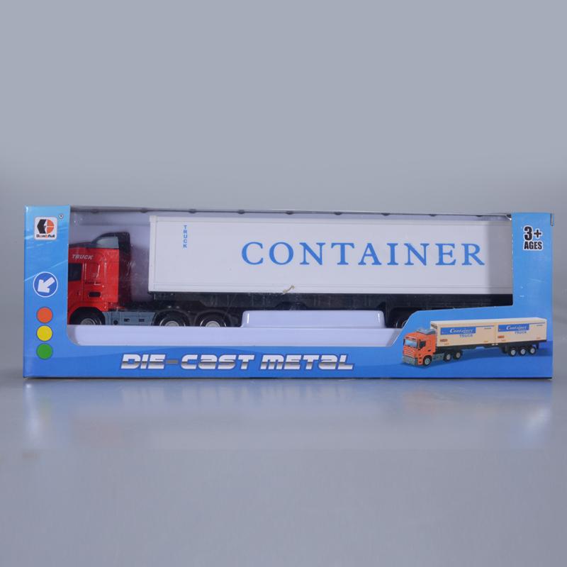 Инерционные игрушки для грузовиков-контейнеровозов 1:Модель автомобиля-контейнера из 64 сплавов, игрушка-игрушка с откатным механизмом для подарка