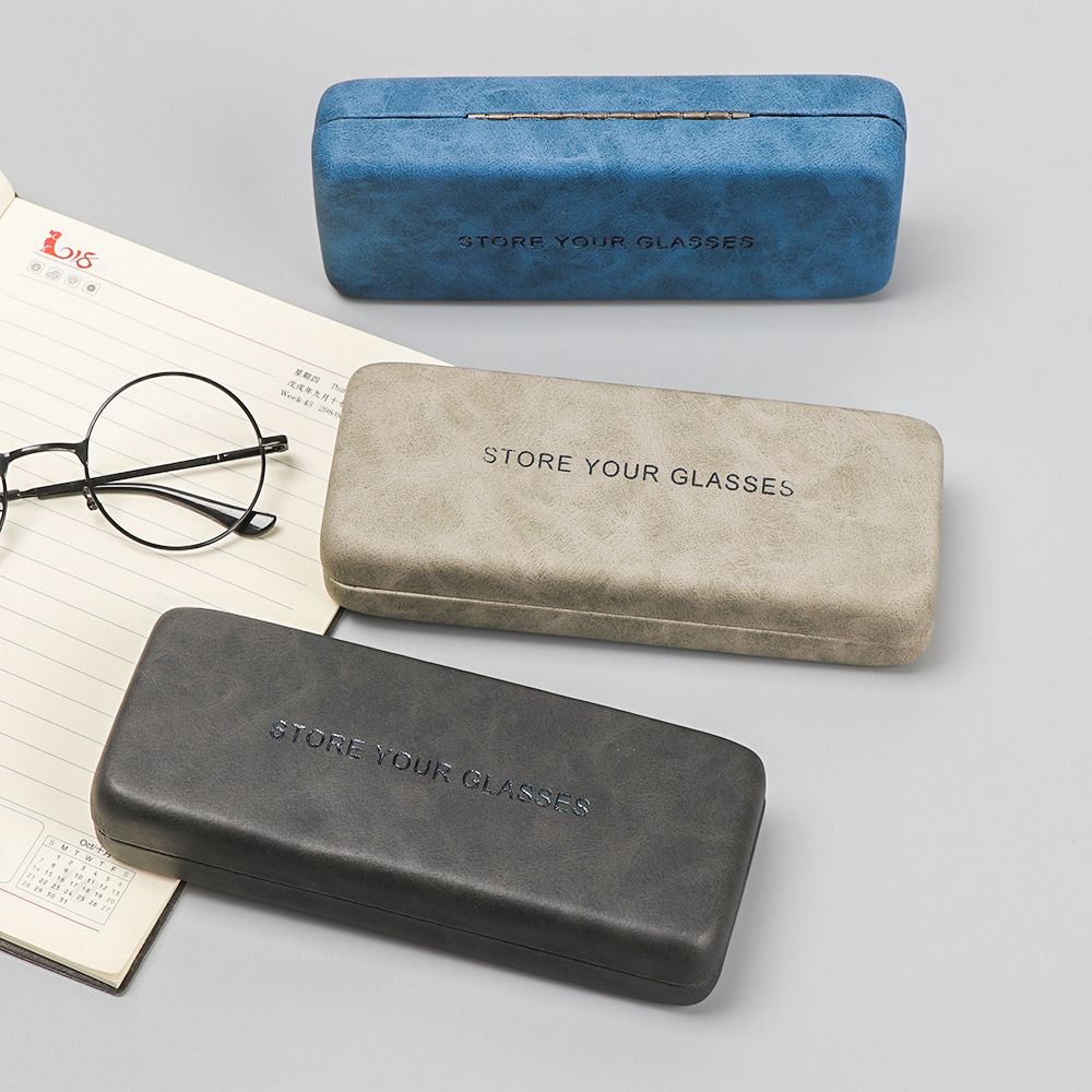 Водонепроницаемый портативный стальной кожаный футляр для очков, футляр для очков, футляр для очков, коробка для очков для чтения