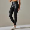 Plus Size Leggings Solid Black PU Leather Pants Women Sexy Leggings