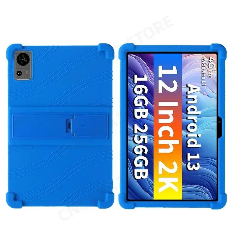 Чехол для Teclast T60 2023 Чехол 12" Планшетный ПК Kickstand Funda с 4 противоударными подушками безопасности Детская безопасность Мягкий силикон