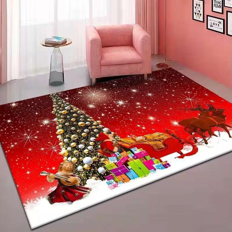 Christmas Rugs, Decorative Rugs, Santa Claus Floor Mats and Bedside Rugs for the Living Room and Bedroom