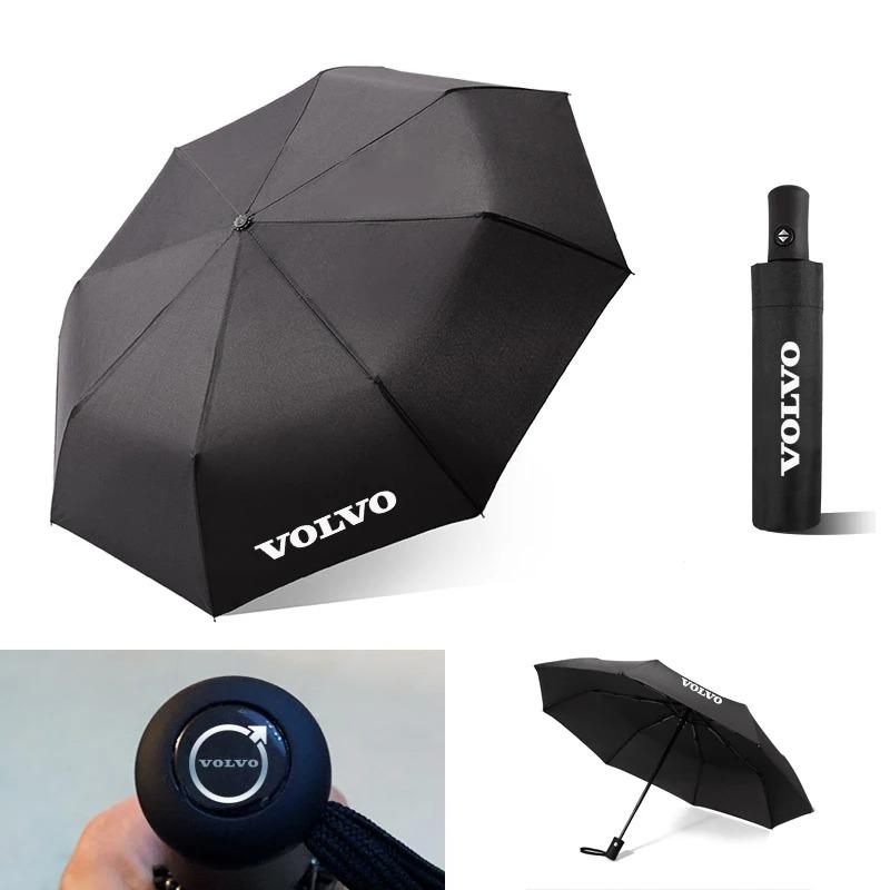 mrjvb7 Portable Car Logo Umbrella Auto Folding Sunshade Windshield Umbrella For Volvo RDESIGN XC60 XC90 S60 S80 S60L V40 V60 AWD V70 T6